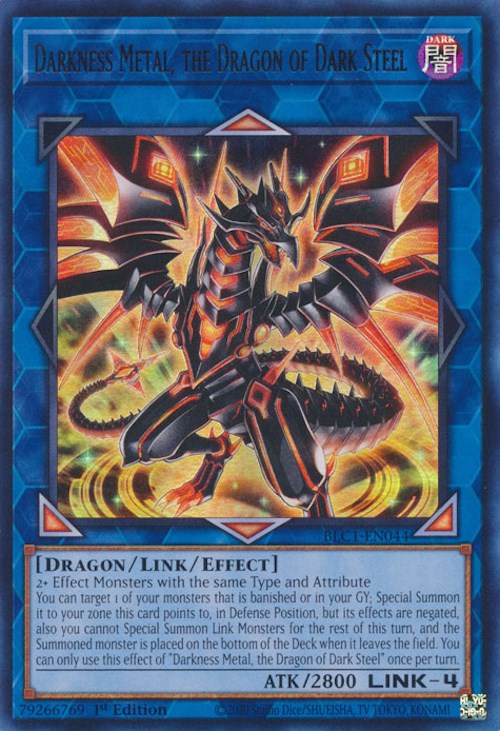 Darkness Metal, the Dragon of Dark Steel [BLC1-EN044] Ultra Rare | The Time Vault CA