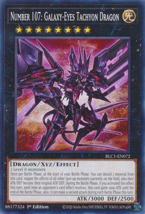 Number 107: Galaxy-Eyes Tachyon Dragon [BLC1-EN072] Common | The Time Vault CA