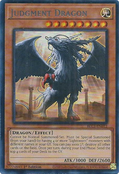 Judgment Dragon (Silver) [BLC1-EN012] Ultra Rare | The Time Vault CA
