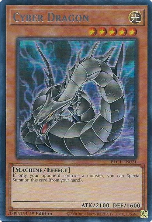 Cyber Dragon (Alternate Art) (Silver) [BLC1-EN021] Ultra Rare | The Time Vault CA