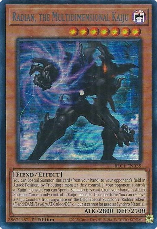 Radian, the Multidimensional Kaiju (Silver) [BLC1-EN035] Ultra Rare | The Time Vault CA