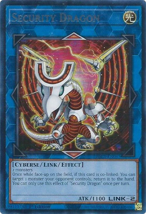 Security Dragon (Silver) [BLC1-EN043] Ultra Rare | The Time Vault CA