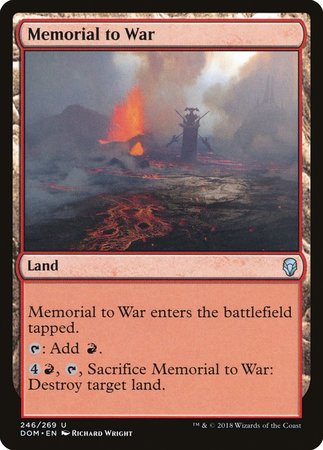 Memorial to War [Dominaria] | The Time Vault CA