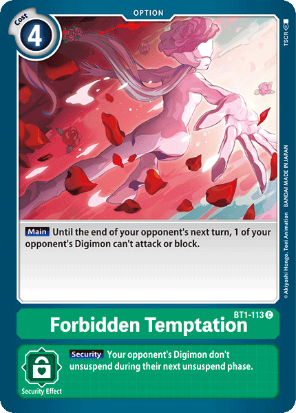 Forbidden Temptation [BT1-113] [Release Special Booster Ver.1.0] | The Time Vault CA