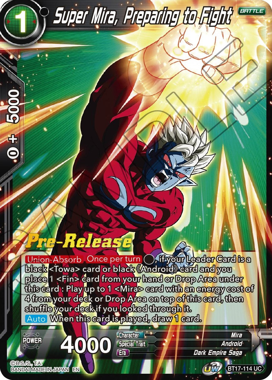 Super Mira, Preparing to Fight (BT17-114) [Ultimate Squad Prerelease Promos] | The Time Vault CA