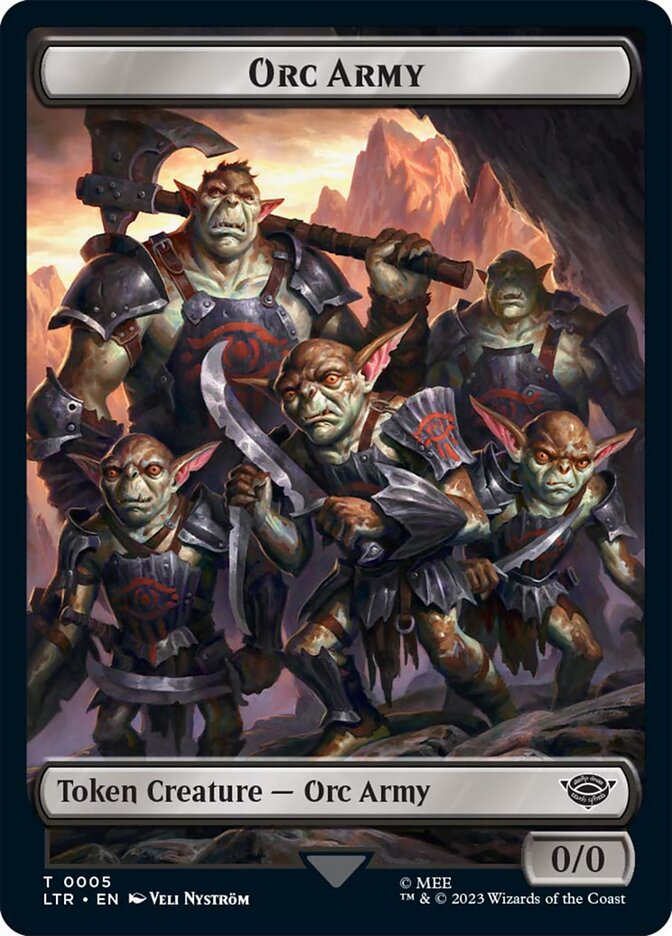 Orc Army Token (05) [The Lord of the Rings: Tales of Middle-Earth Tokens] | The Time Vault CA