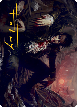Arrogant Outlaw Art Card (Gold-Stamped Signature) [Innistrad: Midnight Hunt Art Series] | The Time Vault CA