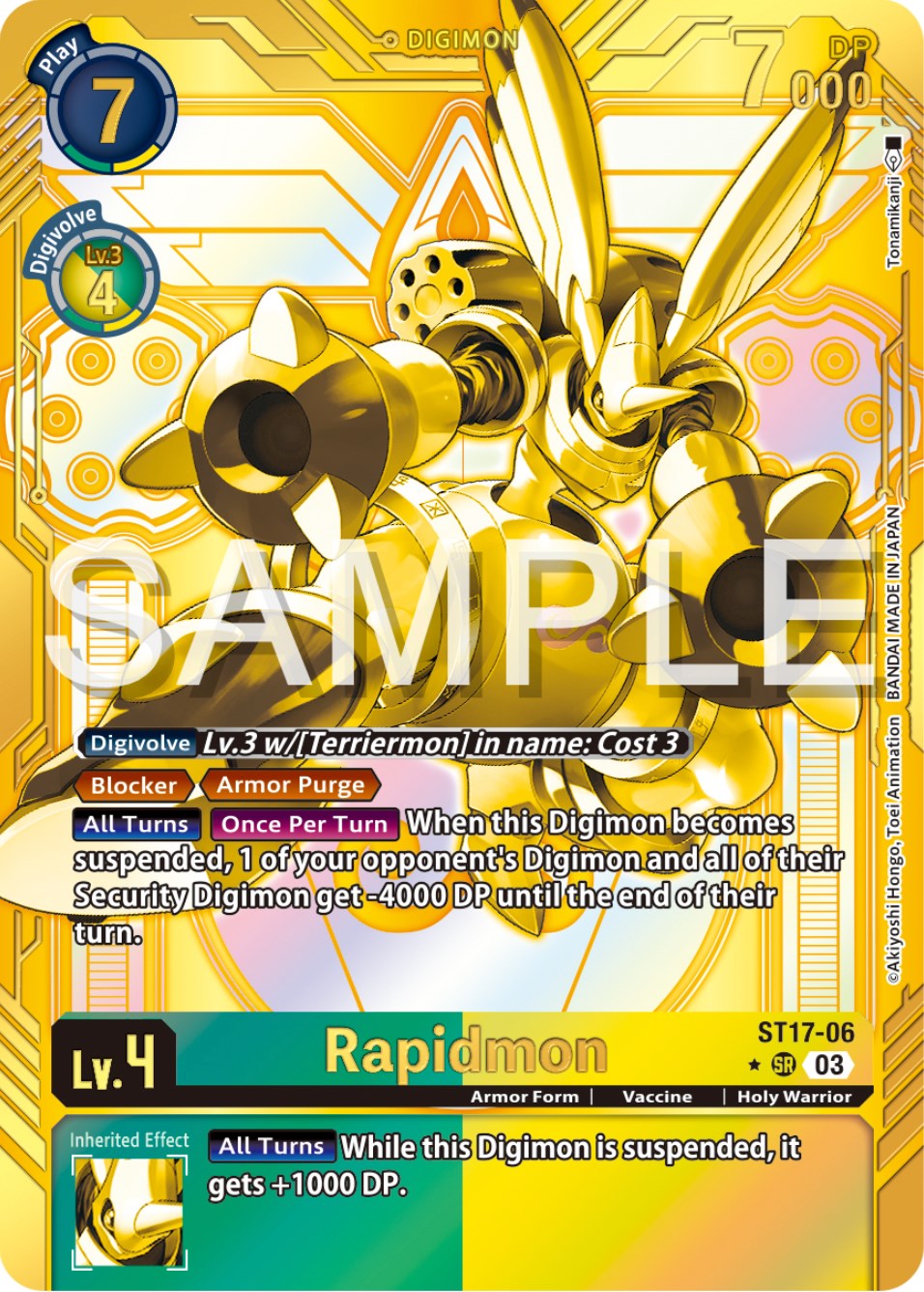 Rapidmon [ST17-06] (Gold) [Starter Deck: Double Typhoon Advanced Deck Set] | The Time Vault CA