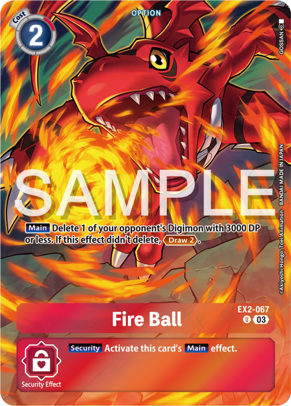 Fire Ball [EX2-067] (Reprint) [Starter Deck: Double Typhoon Advanced Deck Set] | The Time Vault CA