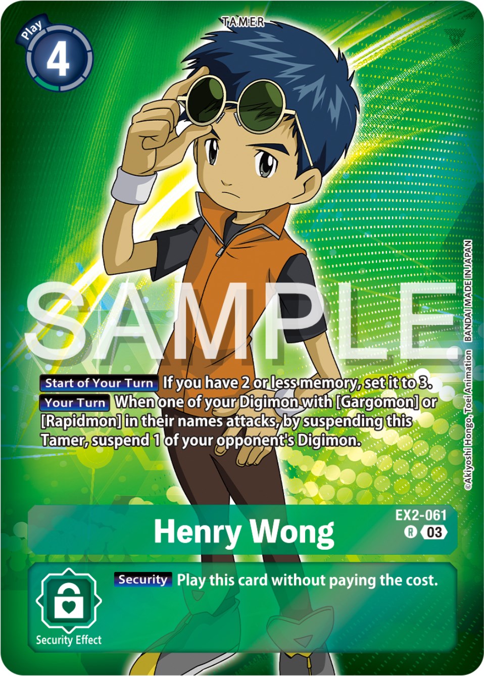 Henry Wong [EX2-061] (Reprint) [Starter Deck: Double Typhoon Advanced Deck Set] | The Time Vault CA