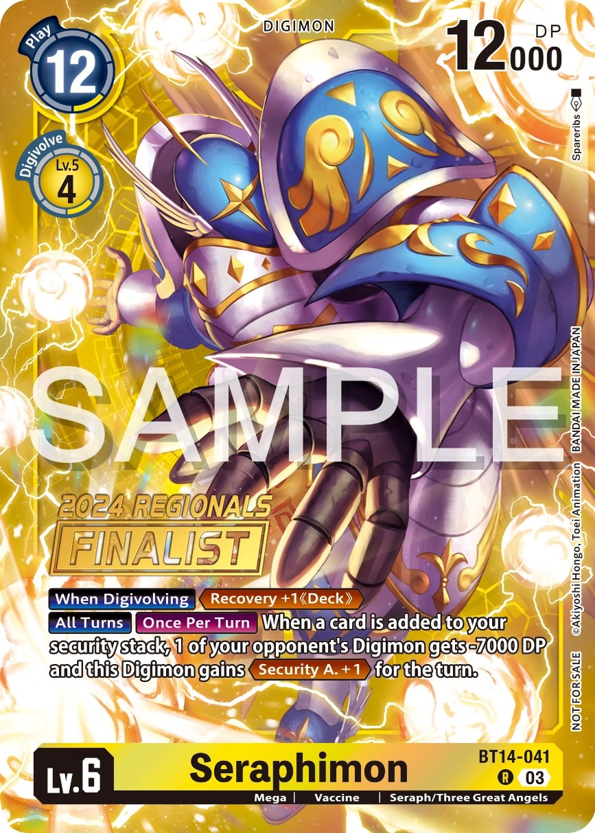 Seraphimon [BT14-041] (2024 Regionals Finalist) [Blast Ace Promos] | The Time Vault CA