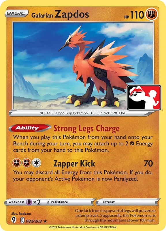 Galarian Zapdos (082/203) [Prize Pack Series One] | The Time Vault CA