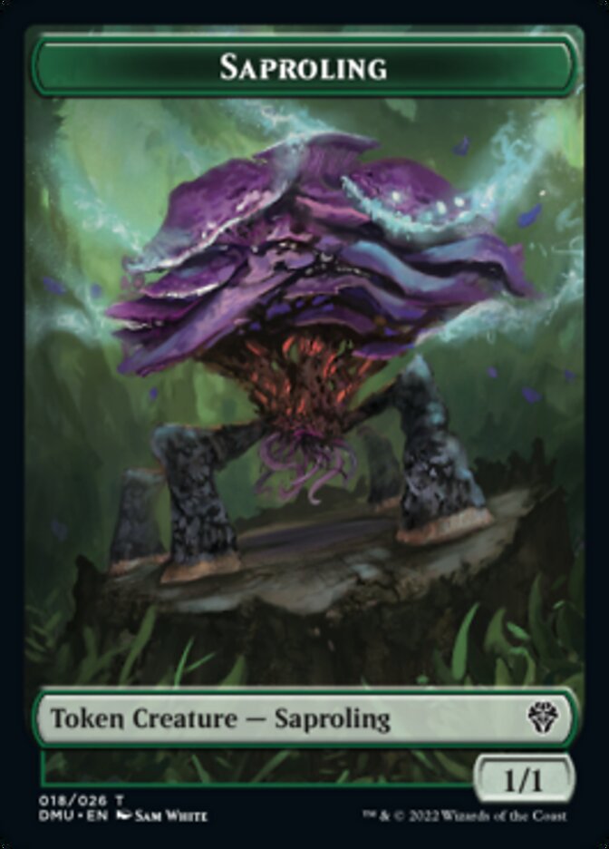 Saproling // Elemental Double-sided Token [Dominaria United Tokens] | The Time Vault CA