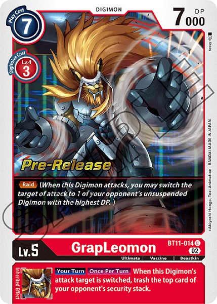 GrapLeomon [BT11-014] [Dimensional Phase Pre-Release Promos] | The Time Vault CA