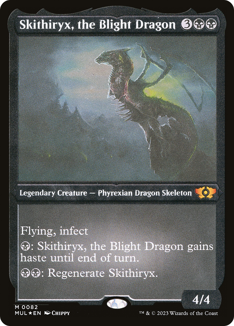 Skithiryx, the Blight Dragon (Foil Etched) [Multiverse Legends] | The Time Vault CA