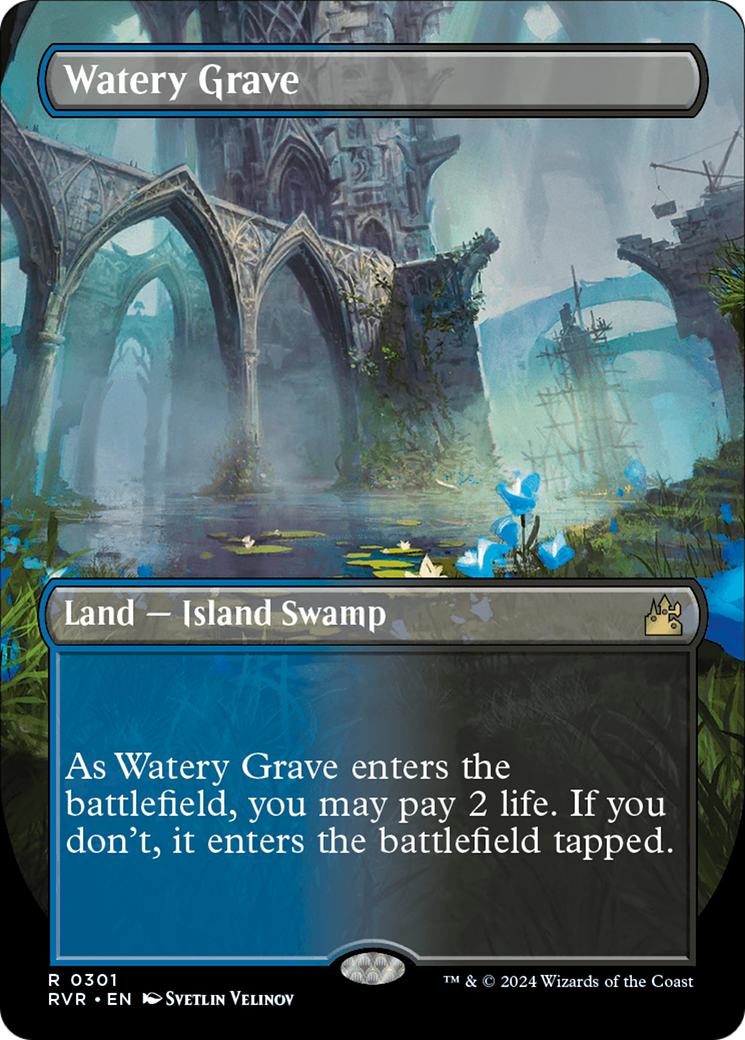 Watery Grave (Borderless) [Ravnica Remastered] | The Time Vault CA