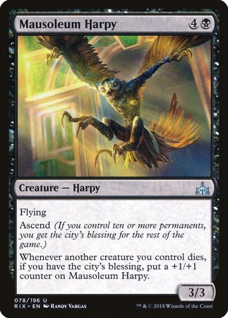 Mausoleum Harpy [Rivals of Ixalan] | The Time Vault CA