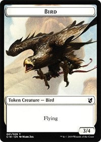 Bird (001) // Sculpture Double-sided Token [Commander 2019 Tokens] | The Time Vault CA