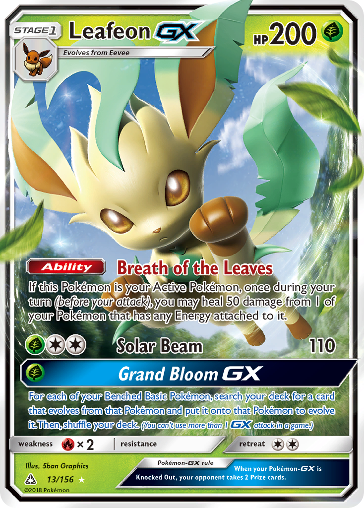 Leafeon GX (13/156) [Sun & Moon: Ultra Prism] | The Time Vault CA