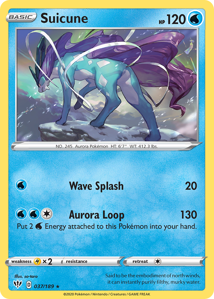 Suicune (037/189) [Sword & Shield: Darkness Ablaze] | The Time Vault CA