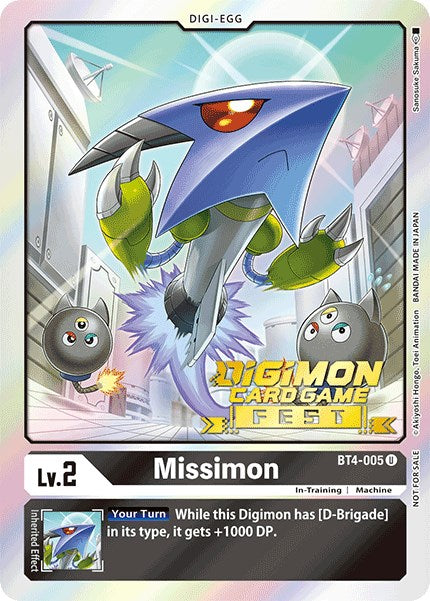 Missimon [BT4-005] (Digimon Card Game Fest 2022) [Great Legend Promos] | The Time Vault CA