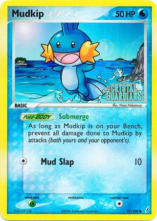 Mudkip (57/100) (Stamped) [EX: Crystal Guardians] | The Time Vault CA