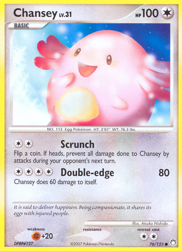 Chansey (76/123) [Diamond & Pearl: Mysterious Treasures] | The Time Vault CA