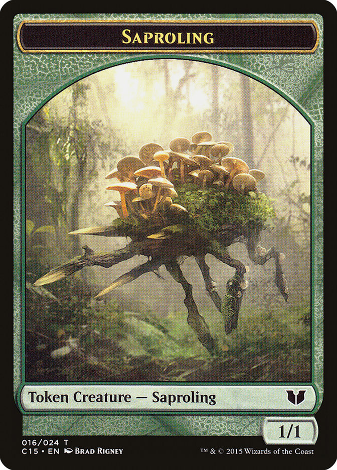 Snake (021) // Saproling Double-Sided Token [Commander 2015 Tokens] | The Time Vault CA