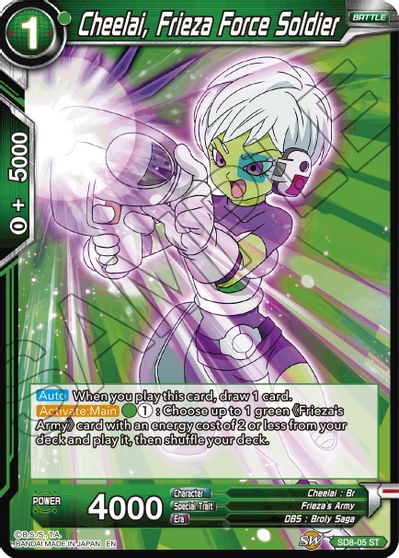 Cheelai, Frieza Force Soldier (Reprint) (SD8-05) [Battle Evolution Booster] | The Time Vault CA