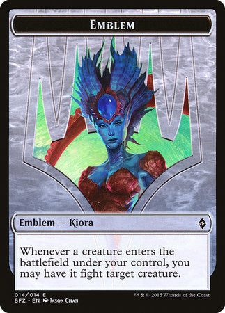 Emblem - Kiora, Master of the Depths [Battle for Zendikar Tokens] | The Time Vault CA
