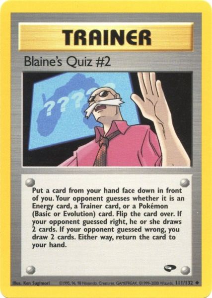 Blaine's Quiz #2 (111/132) [Gym Challenge Unlimited] | The Time Vault CA