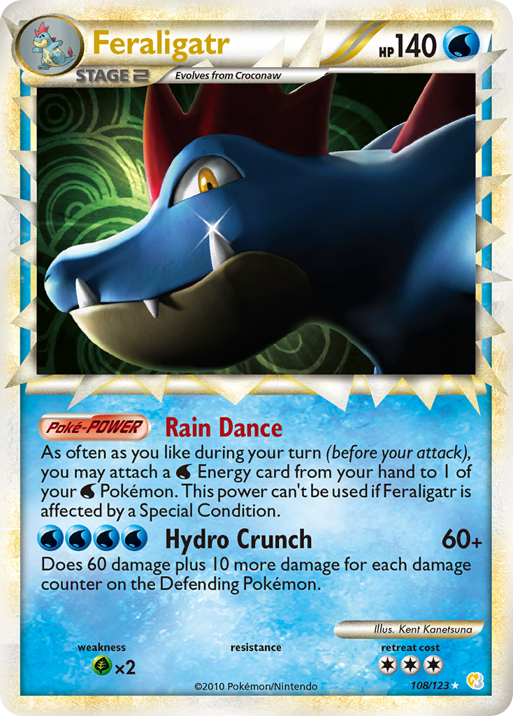 Feraligatr (108/123) [HeartGold & SoulSilver: Base Set] | The Time Vault CA