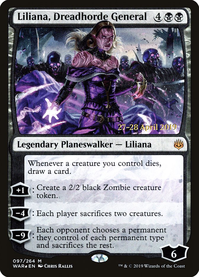 Liliana, Dreadhorde General  [War of the Spark Prerelease Promos] | The Time Vault CA