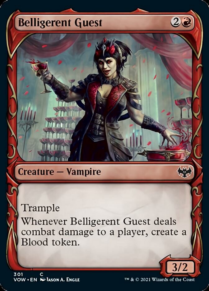 Belligerent Guest (Showcase Fang Frame) [Innistrad: Crimson Vow] | The Time Vault CA