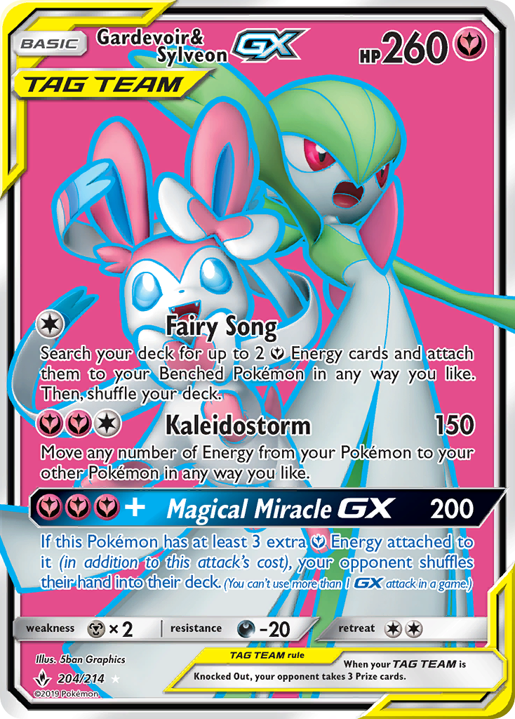 Gardevoir & Sylveon GX (204/214) [Sun & Moon: Unbroken Bonds] | The Time Vault CA