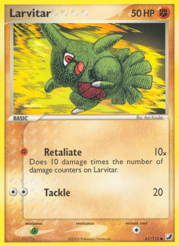 Larvitar (61/115) [EX: Unseen Forces] | The Time Vault CA