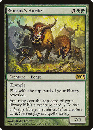 Garruk's Horde [Magic 2012] | The Time Vault CA