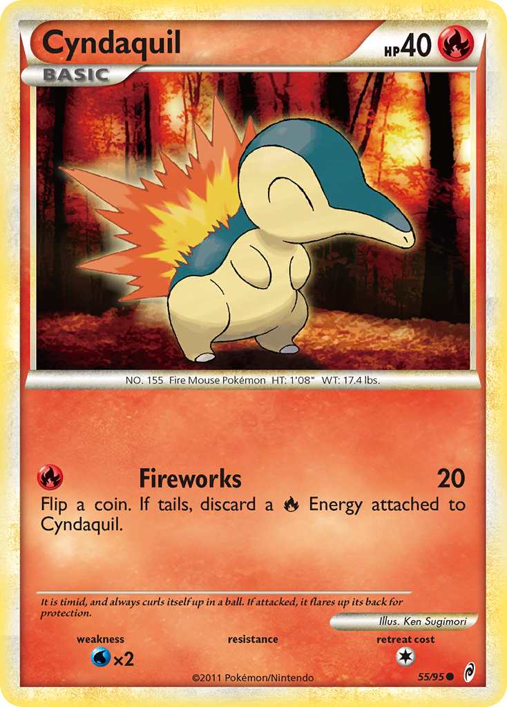 Cyndaquil (55/95) [HeartGold & SoulSilver: Call of Legends] | The Time Vault CA