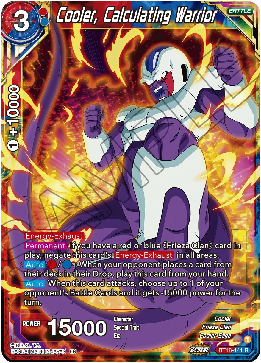 Cooler, Calculated Warrior (BT18-141) [Dawn of the Z-Legends] | The Time Vault CA