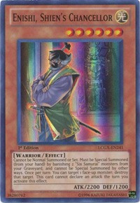 Enishi, Shien's Chancellor [LCGX-EN241] Super Rare | The Time Vault CA