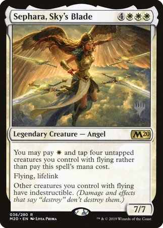 Sephara, Sky's Blade [Core Set 2020 Promos] | The Time Vault CA