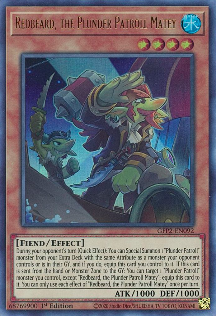 Redbeard, the Plunder Patroll Matey [GFP2-EN092] Ultra Rare | The Time Vault CA