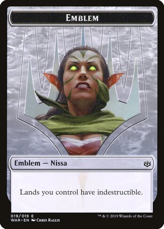 Emblem - Nissa, Who Shakes the World [War of the Spark Tokens] | The Time Vault CA