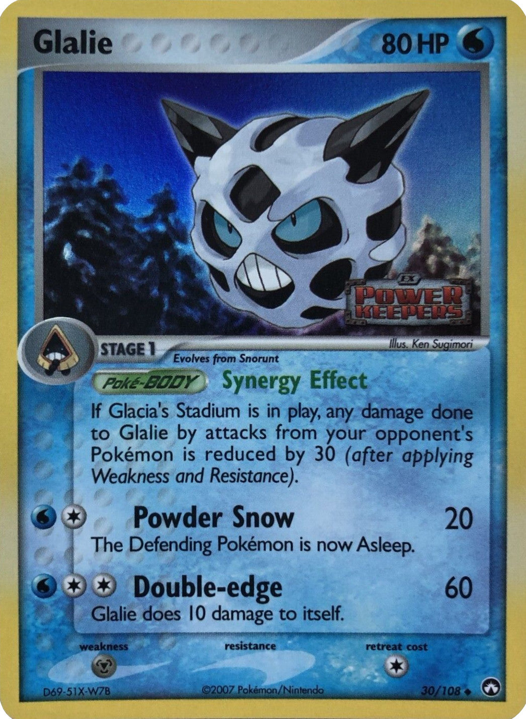 Glalie (30/108) (Stamped) [EX: Power Keepers] | The Time Vault CA