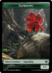 Faerie // Saproling Double-Sided Token [Wilds of Eldraine Commander Tokens] | The Time Vault CA