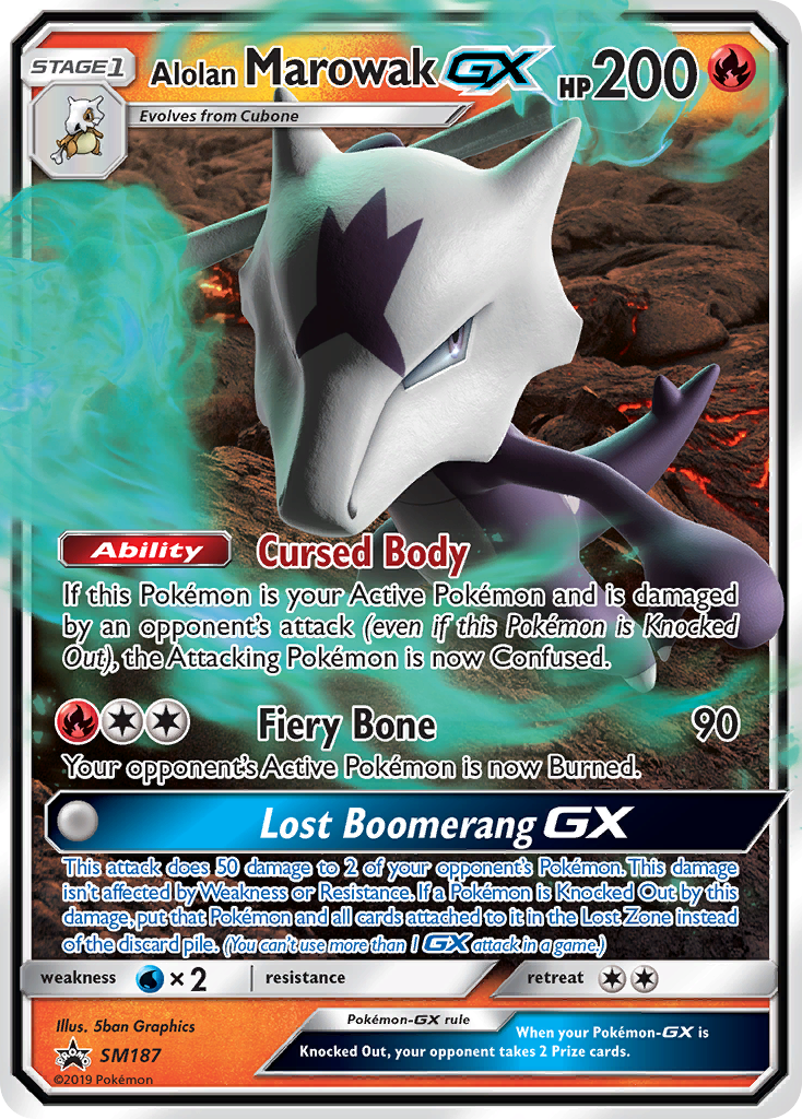 Alolan Marowak GX (SM187) [Sun & Moon: Black Star Promos] | The Time Vault CA