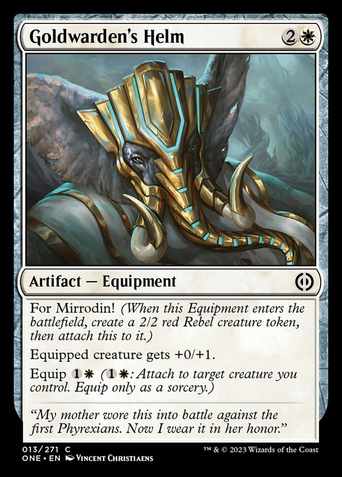 Goldwarden's Helm [Phyrexia: All Will Be One] | The Time Vault CA