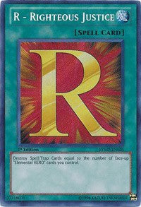 R - Righteous Justice [RYMP-EN025] Secret Rare | The Time Vault CA