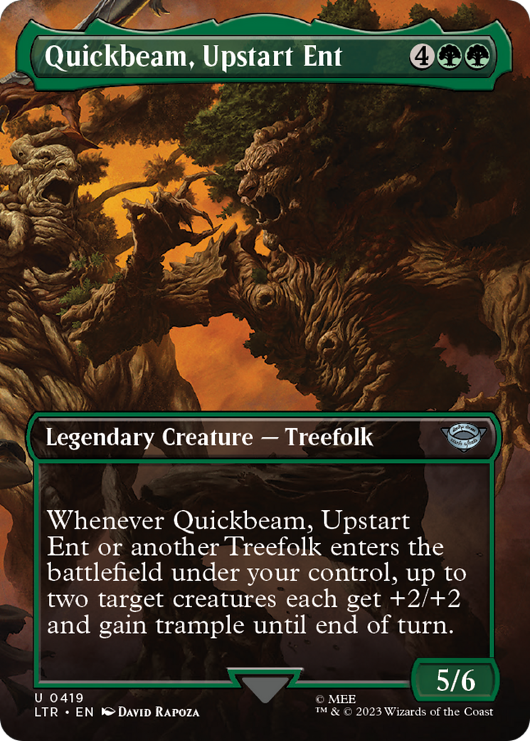Quickbeam, Upstart Ent (Borderless Alternate Art) [The Lord of the Rings: Tales of Middle-Earth] | The Time Vault CA