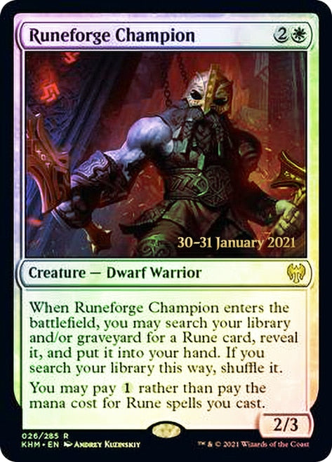 Runeforge Champion  [Kaldheim Prerelease Promos] | The Time Vault CA